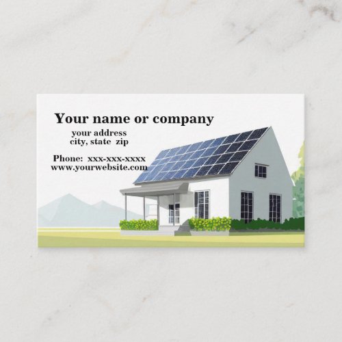 Solar panels business card