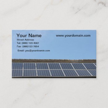 Solar Panels Business Card by sponner at Zazzle