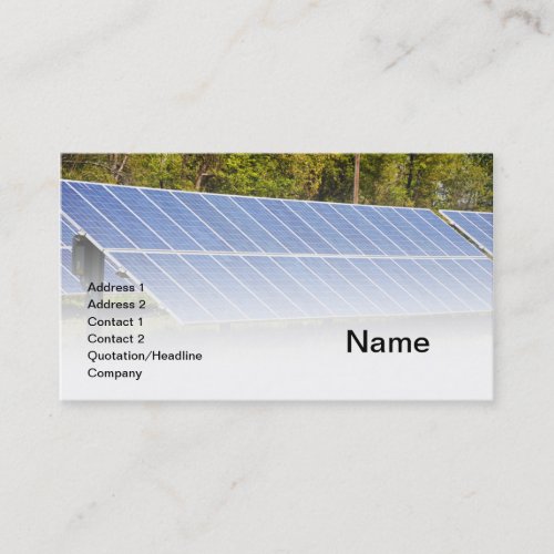 solar panels business card