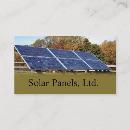 Customizable Solar Panels Business Card