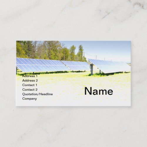 solar panels business card