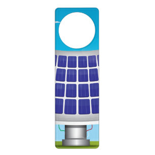 solar Panels cartoon Door Hanger