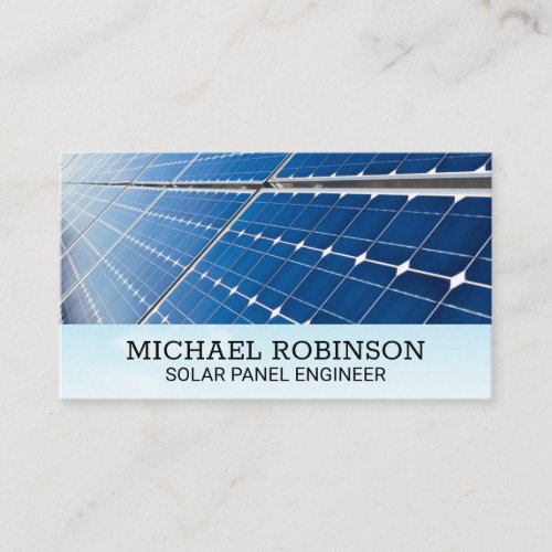 Solar Panels  Clouds and Sky Business Card