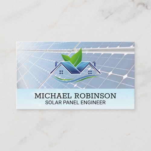 Solar Panels  Clouds and Sky Eco Home Business Card