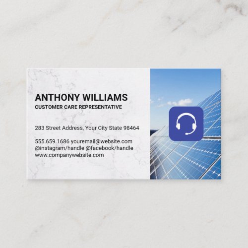 Solar Panels  Customer Care Head Set Appointment Card