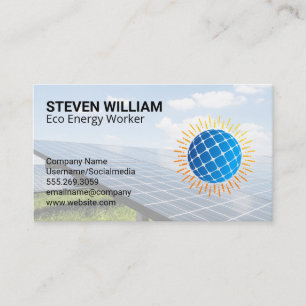 Solar Panels   Energy   Technician Business Card