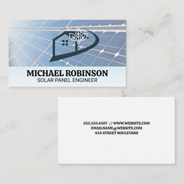 Solar Panels | Home Tech Logo Business Card (Front/Back)