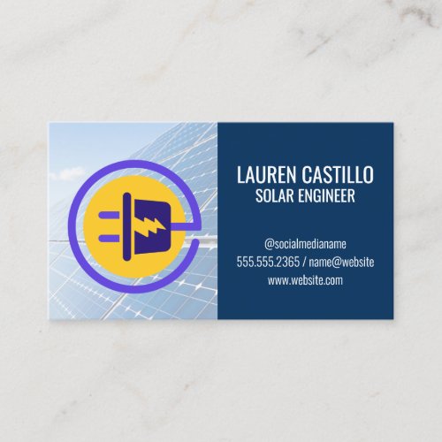 Solar Panels | Light Bulb | Energy Company  Business Card