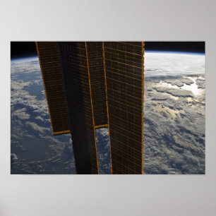 Solar panels of the International Space Station Poster