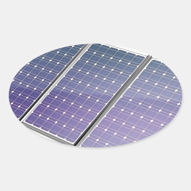 Solar panels oval sticker (Front)