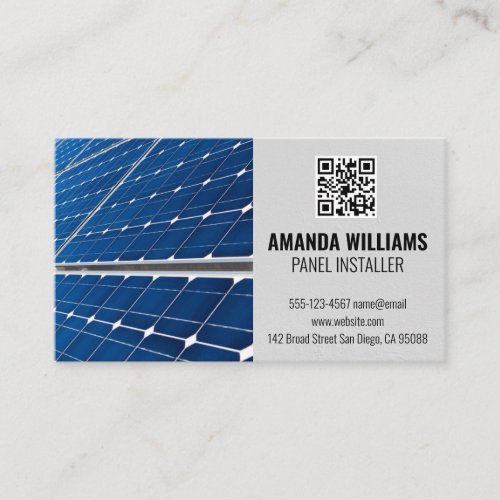 Solar Panels  QR Code Business Card