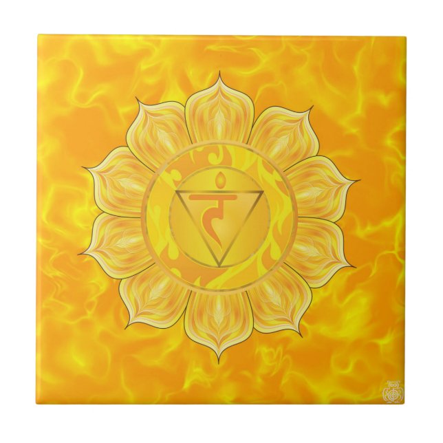 Solar Plexus Chakra Ceramic Tile (Front)