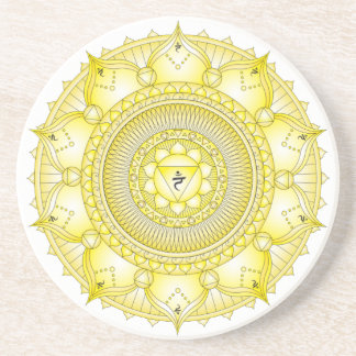 Solar Plexus Chakra Light Mandala Coaster