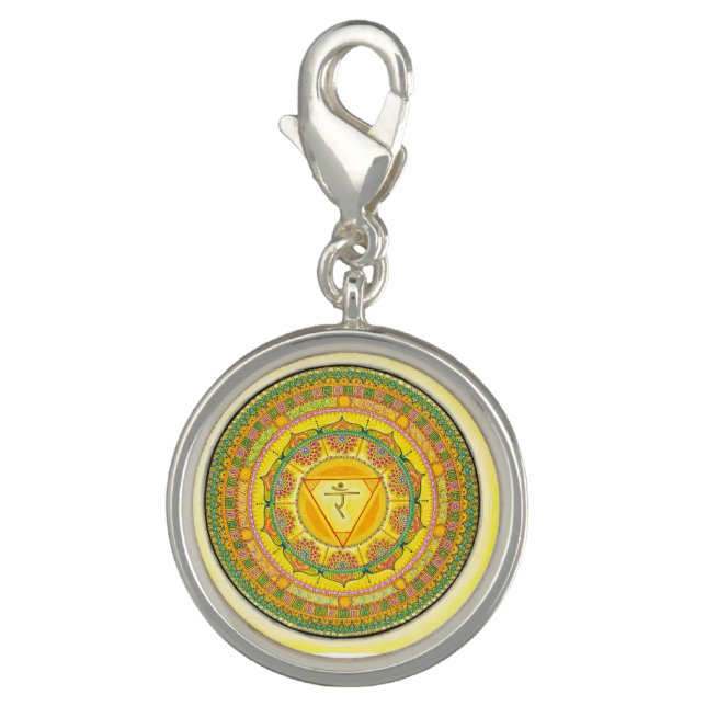Solar Plexus Chakra Mandala Charm (Front)