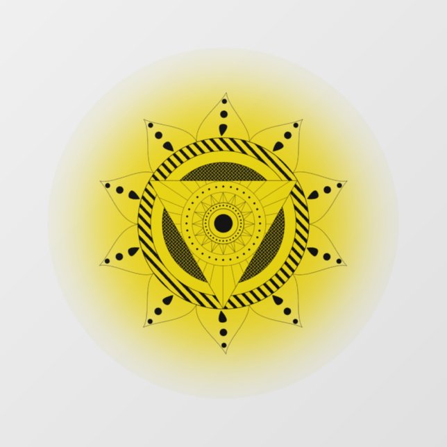 Solar Plexus Chakra  Window Cling (Sheet)