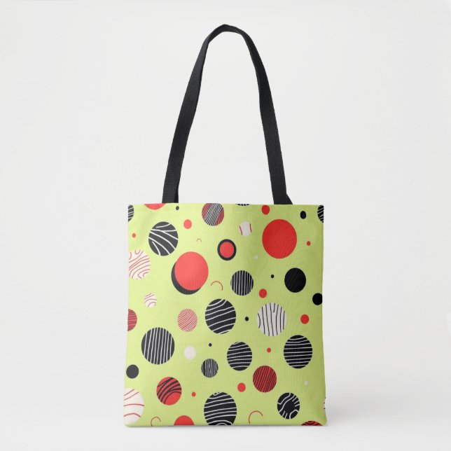Solar Pop Abstract Geometric Tote Bag (Front)