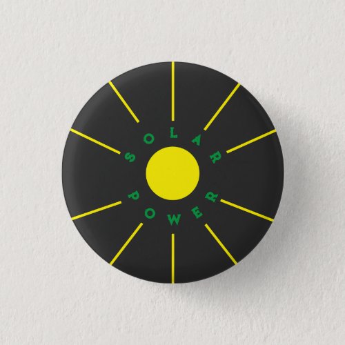 Solar Power Badge Button