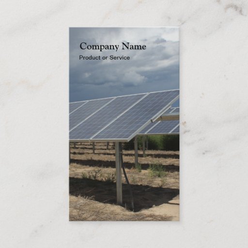 Customizable Solar power business card