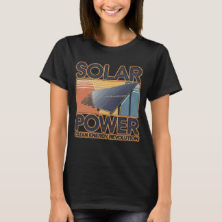 SOLAR POWER CLEAN ENERGY REVOLUTION vintage style T-Shirt