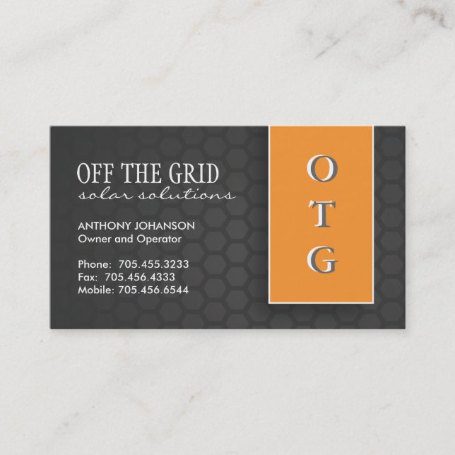 Solar Power Company : Business Cards (Front)