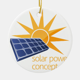 Solar Power Concept Ceramic Ornament