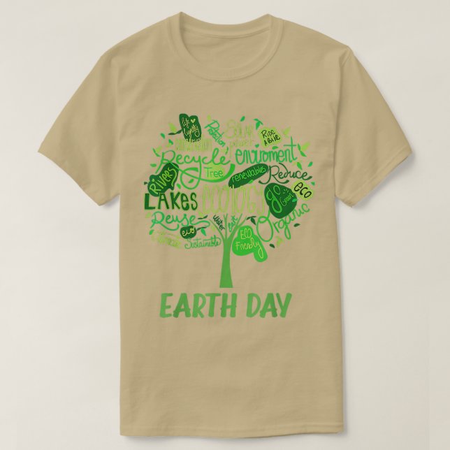 Solar Power Conservation Tree T-Shirt (Design Front)