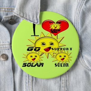 Solar Power Gifts and Promotional Products T-shirt Button