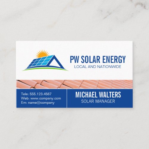 Solar Power  Home Tech  Roof Business Card