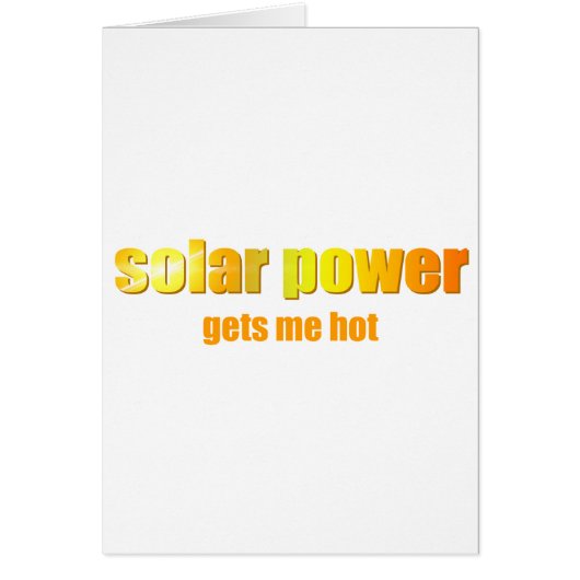 Solar Power Hot! Cards (Front)