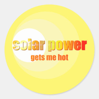 Solar Power Hot! Classic Round Sticker