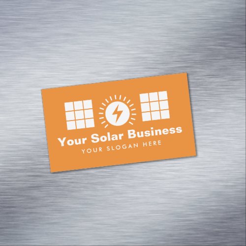 Solar power panel installer business card magnet