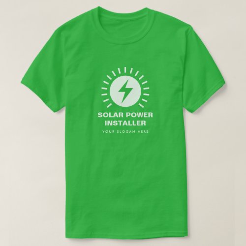 Solar power panel installer business employee T_Shirt