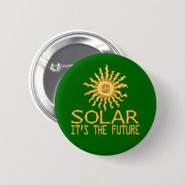 Solar Power Pinback Button (Front & Back)