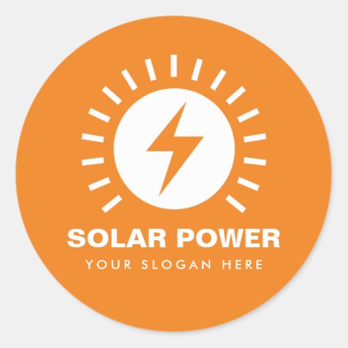 Solar power stickers with custom business name