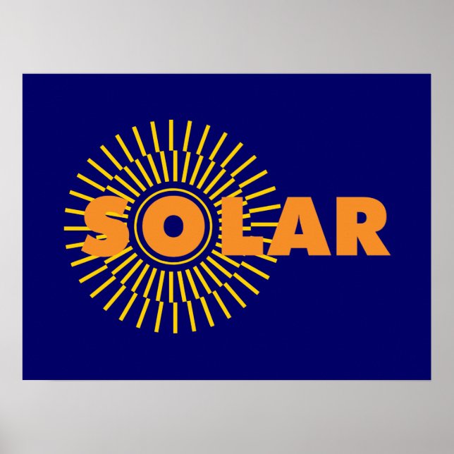 Solar Power Sun Poster (Front)