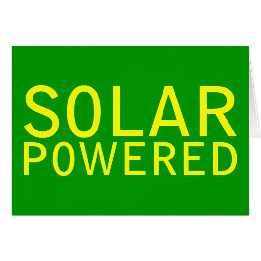 solar powered (Front Horizontal)