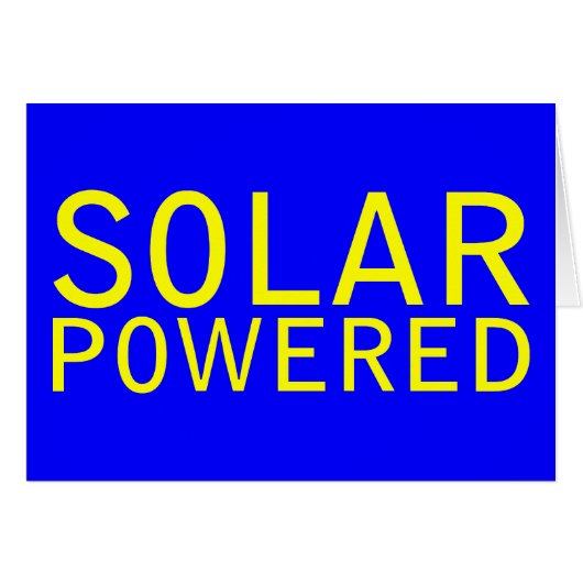 solar powered (Front Horizontal)