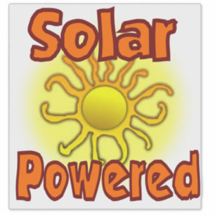 Solar Powered 14x14 Sticker