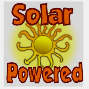 Solar Powered 14x14 Sticker