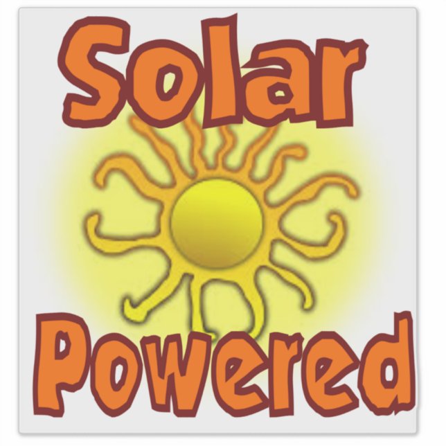 Solar Powered 14x14 Sticker (Front)