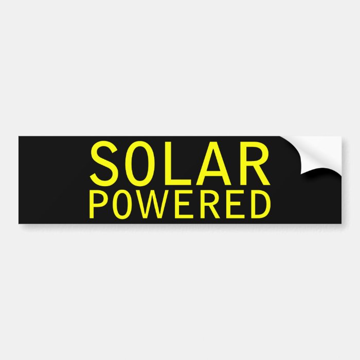 solar powered bumper sticker