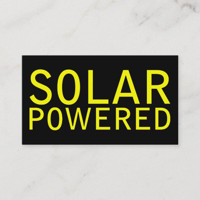 solar powered business card (Front)