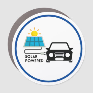 "Solar Powered" Car Magnet for EVs