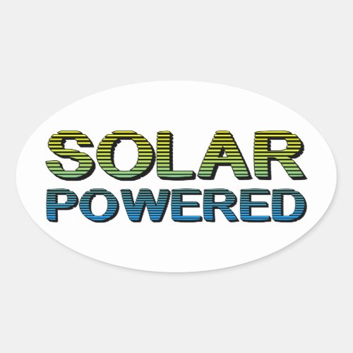 solar powered oval sticker