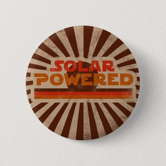 Solar Powered Pinback Button (Front)