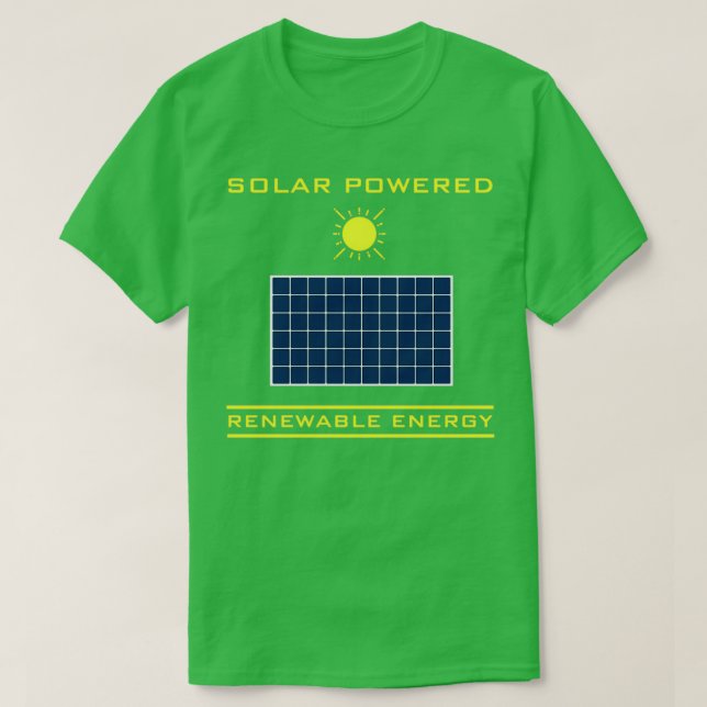 Solar Powered Renewable Energy T-Shirt (Design Front)
