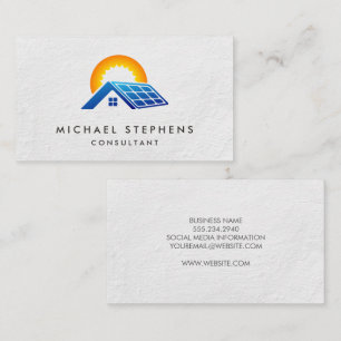 Solar Roofing Logo Business Card