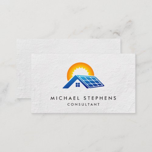 Solar Roofing Logo Business Card