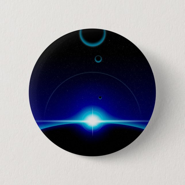 Solar Scene Pinback Button (Front)