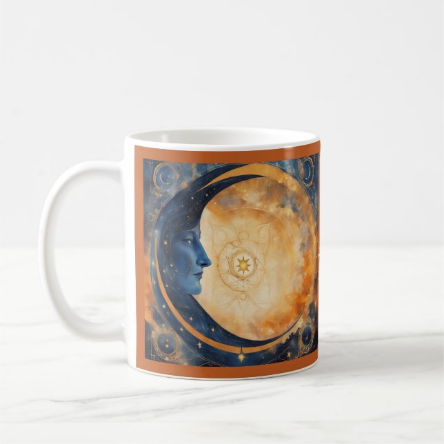 Solar Solstice Man in the Moon Custom Mug (Left)